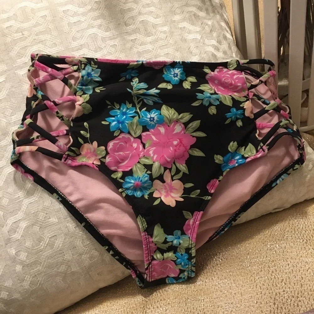 rue Bleu floral swim bottoms